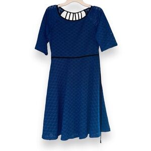 Speechless Blue Lace 3/4 Sleeve Formal Dress, size 16